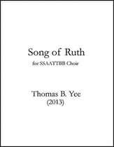 Song of Ruth SATB choral sheet music cover
